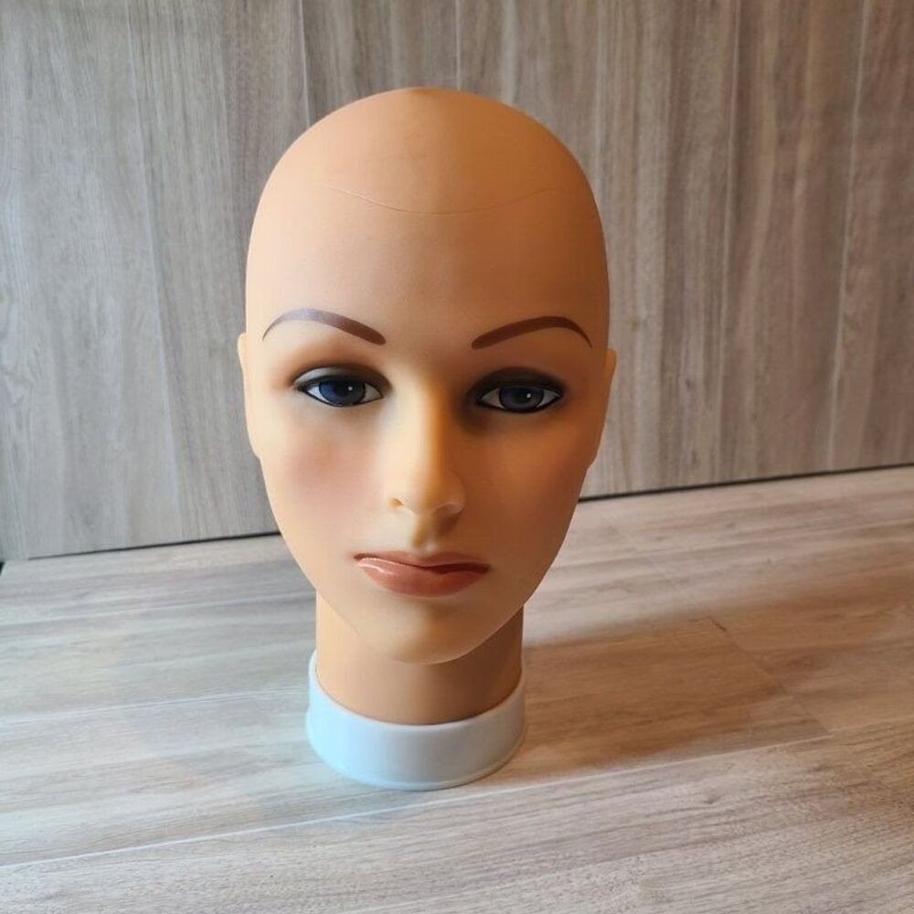 Burmax Makeup Mannequin Head Vinyl Cosmetology Salon Practice Wig Display Female
